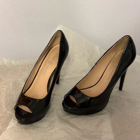Chinese Laundry open toe stiletto heels. Black. Size 10. - Picture 3 of 6